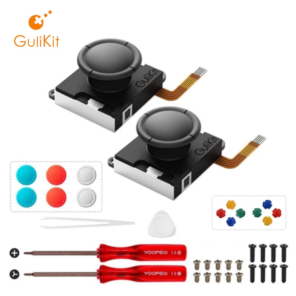 GuliKit TMR จอยสติ๊กสําหรับสวิตช์ Joy-Con OLED/สวิตช์ Lite/สวิตช์ Joycon Controller Anti Stick Drift GuliKit Hall จอยสติ๊ก NS40T