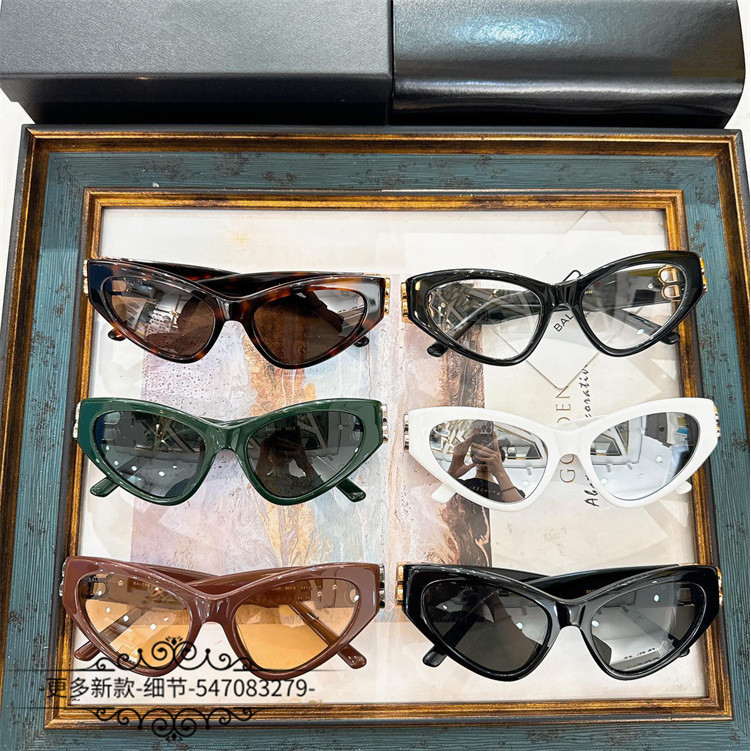 OASX Bale***aga New style cat-eye sunglasses for women, popular online, made of acetate bb0313