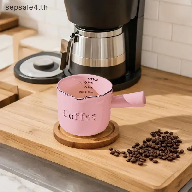# sepsale # เซรามิคเอสเปรสโซกาแฟถ้วยตวงพร้อมถ้วยสกัดขนาดถ้วยนมเหยือกนมพร้อมที่จับผสมลาเต้ขนาดวัดแก้ว .
