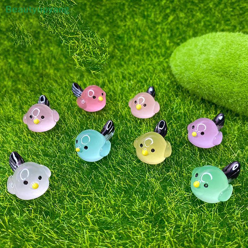 [Beautyupyang] 5PCS Kawaii Mini Birds Luminous เรซิ่นนก Fairy ตกแต่งสวน Miniature Figurines นก Moss Microlandscape DIY อุปกรณ์เสริม
