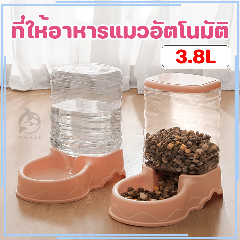 เครื่องให้น้ำให้อาหารสุนัขอัตโนมัติขนาดใหญ่ 3.8ลิตร ที่ให้อาหารขนาดใหญ่ ที่ให้อาหารแมวขนาดใหญ่ เครื่องให้อาหาร ที่ให้น้ำ
