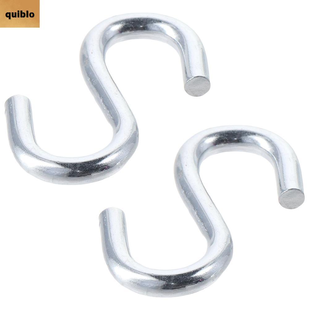 QUIBLO 2 ชิ้น 2.75in Hammock Swing S Hooks,เหล็กชุบสังกะสีแบริ่งความจุ: 300 (กก.) Heavy-Duty S Hooks,ทนทาน 70 มม./2.75in S Shaped Hooks Swing