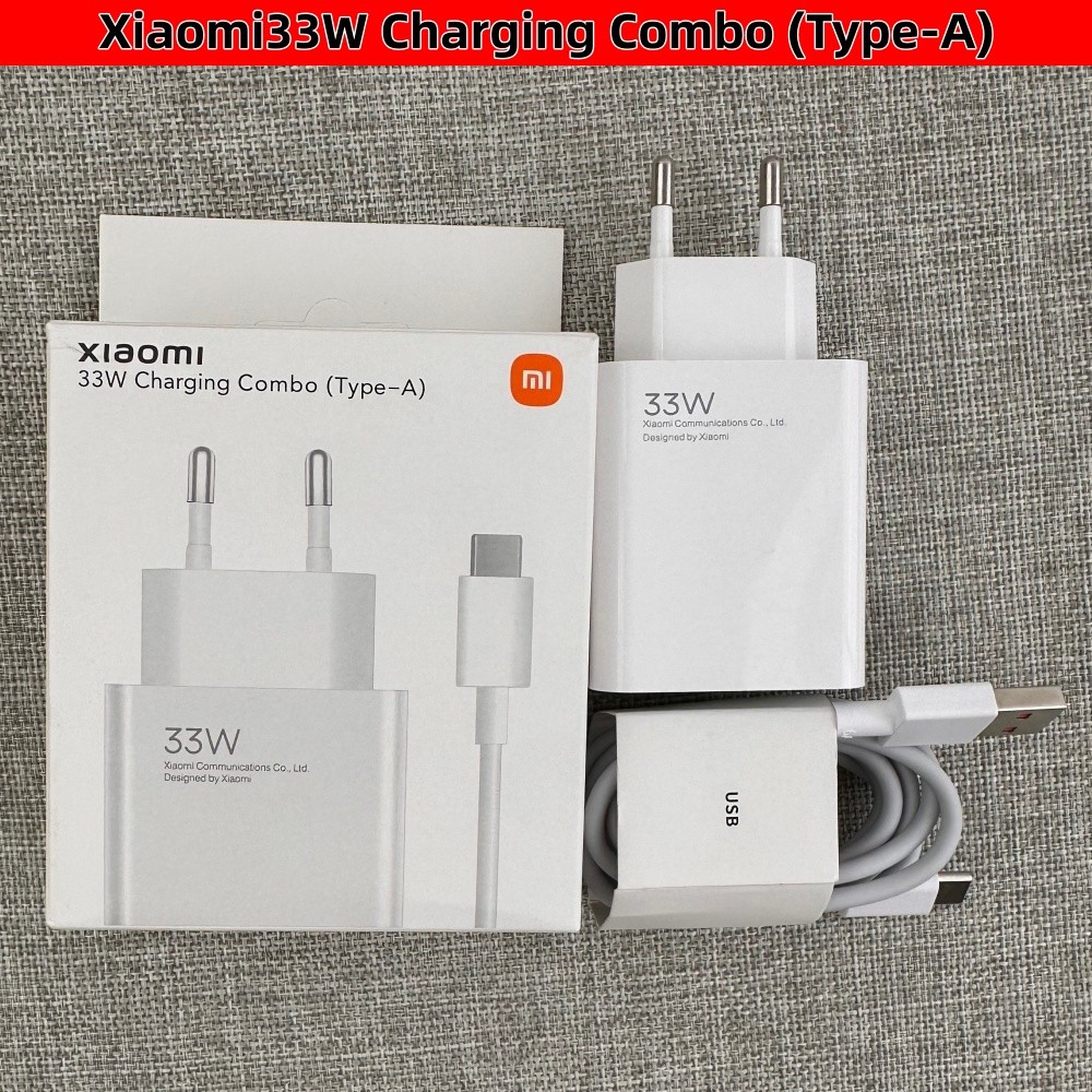 Xiaomi 33W EU HyperCharge Combo (Type-A) อะแดปเตอร์ไฟสําหรับ MI 15 14 13 Ultra 14T 13T 11 10 Foco X7
