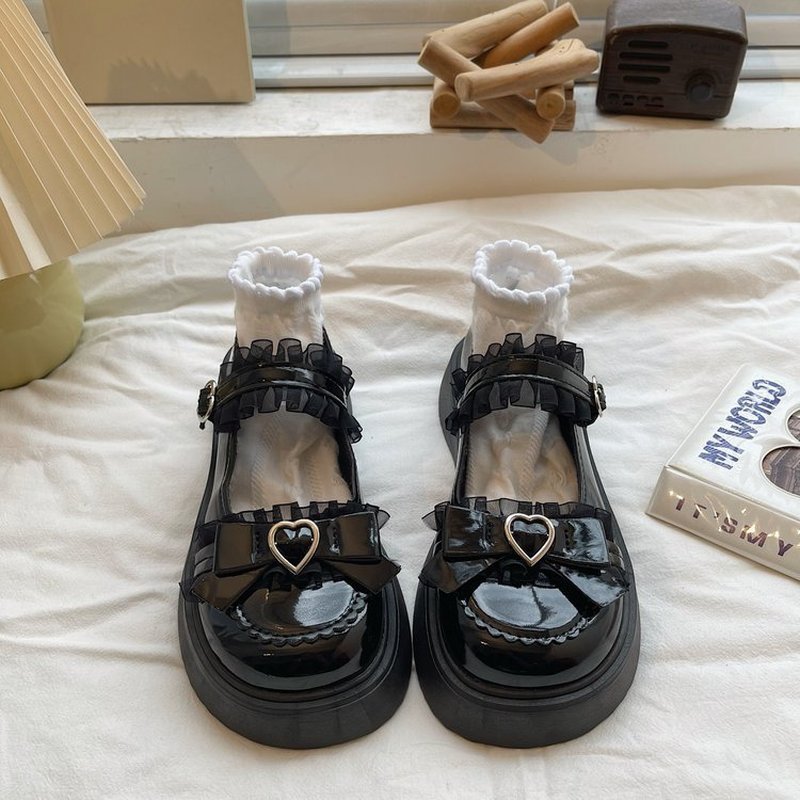 大码JK小皮鞋女2023年秋季新款洛丽塔小皮鞋女4-9Plus-size JK Women's Leather Shoes, New Autumn 2023 Lolita Style Women's 