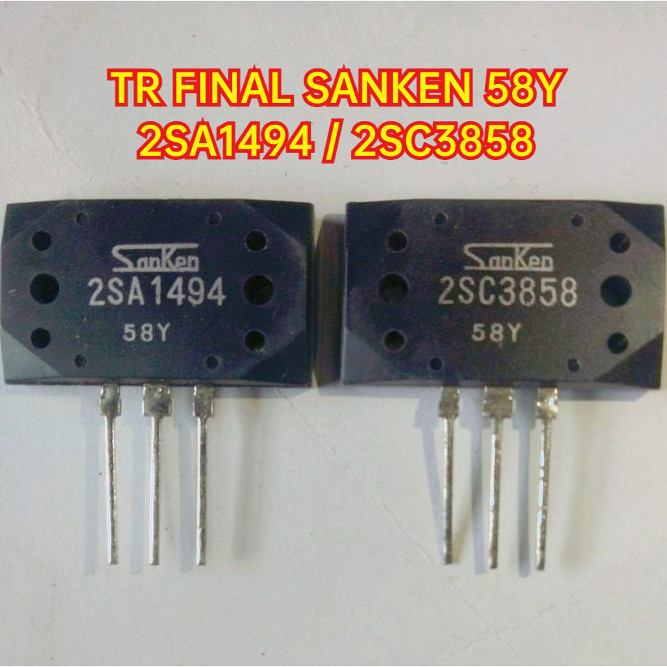 1 ชุด TR Final Sanken 58Y 2SA1494 2SC3858 A1494 C3858 1494 3858 คุณภาพดี