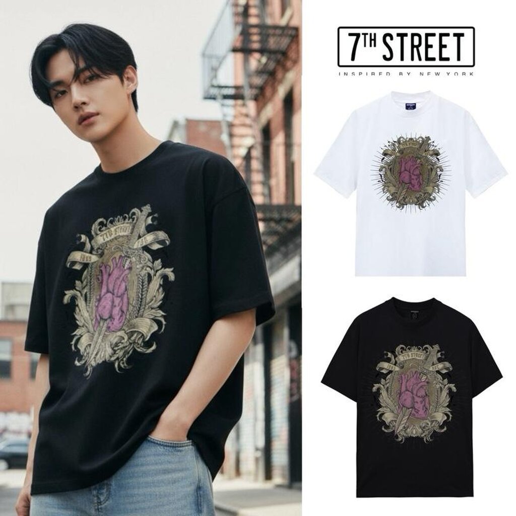 เสื้อโอเวอร์ไซส์ 7th Street ผ้า Cotton เบอร์ 20 เส้นใยcotton100% ระบายความร้อนดีมาก ผ้าหนาอยู่ทรง แพทเทิร์นสไตล์ยุค90...