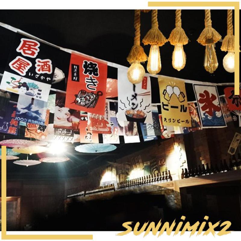 [Sunnimix2] 10x ธงญี่ปุ่น Shop ร้านอาหาร Lzakaya ป้ายแขวนตกแต่ง 3M L