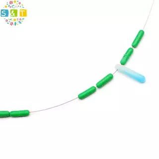 [S&T] บอบเบอร์วงกลมสีน้ำเงินซิลิกอน สแตปเปอร์สำหรับสายตกปลา พร้อมทนทาน 300 ชิ้น