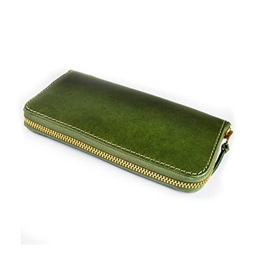 Tochigi Leather FINAL Hand Made Luxury Leather Round Zipper Long Wallet for Men (JP-2500BKRE JP-2500