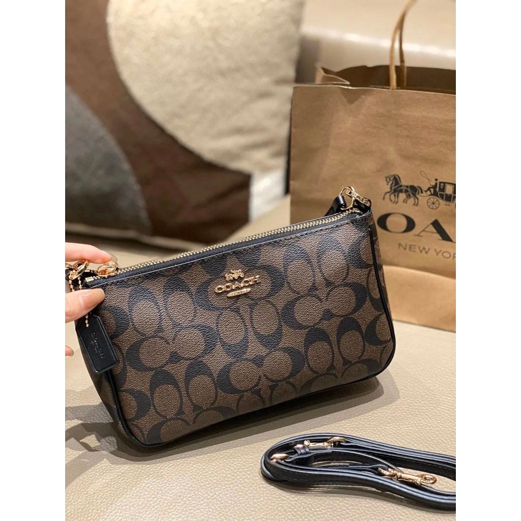 [เกรด] เกรด coach Shoulder Crossbody Underarm Bag Mahjong Bag