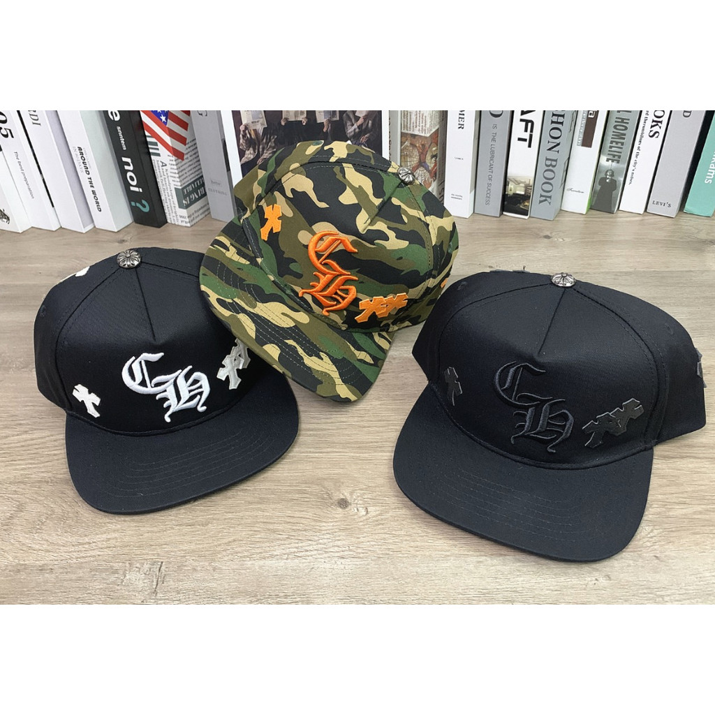 หมวกปีกแบนเย็บปักลาย Letter สไตล์ฮิปฮอปสำหรับทุกเพศ ปรับไซซ์ได้