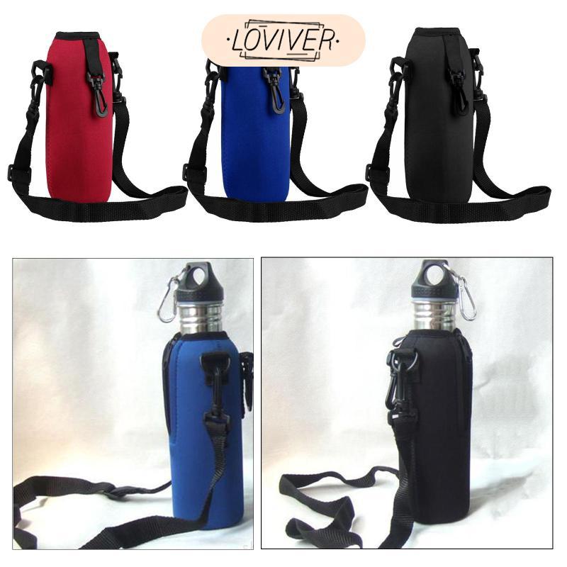ผู้ให้บริการขวดน้ํา นีโอพรีน ขนาด 500 มล., ที่ใส่ขวดน้ําหุ้มฉนวน, ฝาครอบกระเป๋า, สายคล้องไหล่และปิดตะขอ