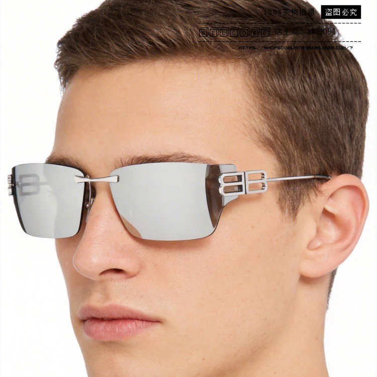 INI7 BLCG Women's stylish square metal sunglasses, men's fashion sunglasses bb0485