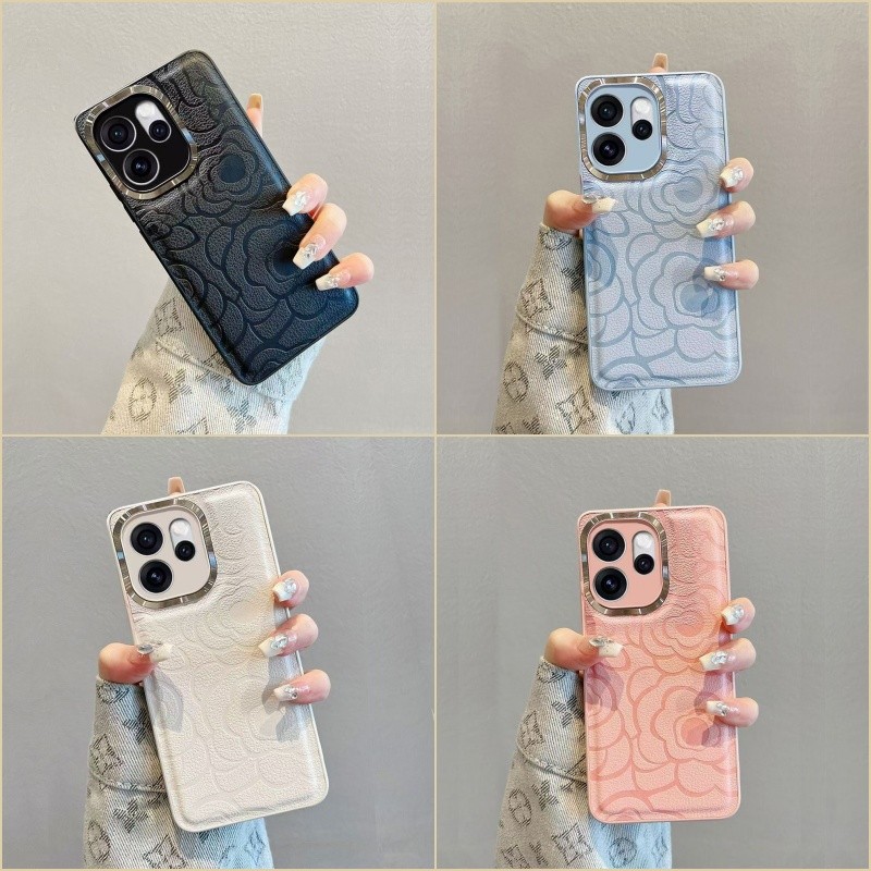 เคสหรูหรา OPPO Reno15 Pro Reno 15 Pro Max หรือ Reno14 Pro Reno 14 หนัง Protecte กล้องดอกไม้เคสโทรศัพ