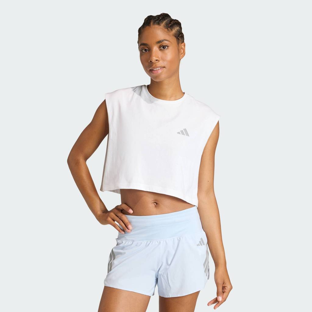 adidas วิ่ง & เนตบอล เสื้อยืดครอป adi365 Running Essentials ผู้หญิง สีขาว KA0290