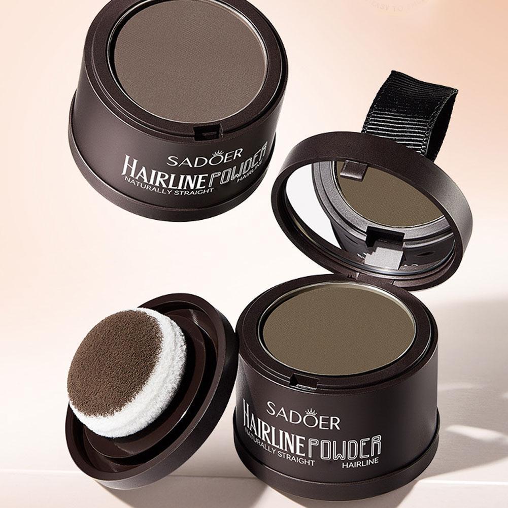 Hair Line Powder Black Root Cover Up Natural Instant Hairline แป้งกันน้ํา Shadow H6f2