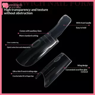 RENBG Dual Coffin เล็บรูปแบบแซนวิชอะคริลิคชุดเครื่องมือ 60/240/300 ชิ้นสําหรับ Professional Salon DIY TH