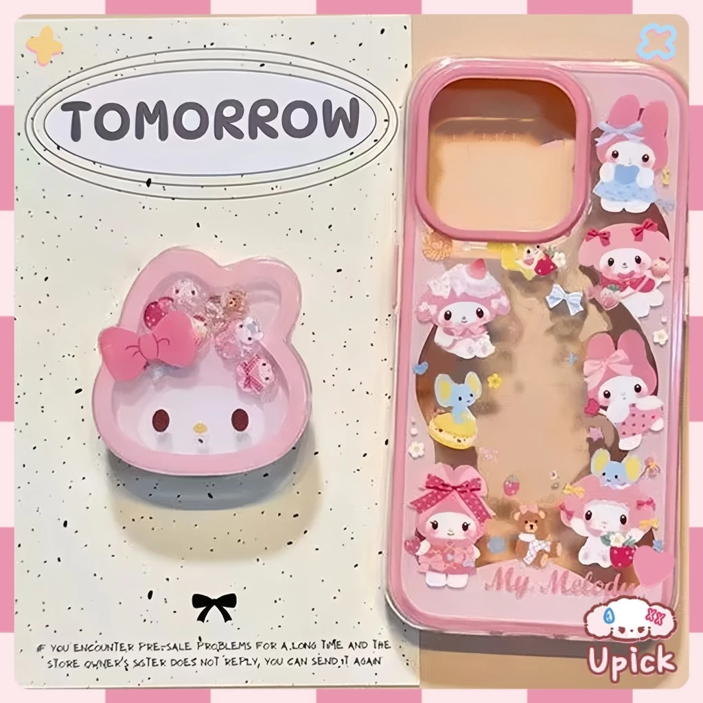 Upick- สําหรับ iPhone 13 14 15 16 11 12 17 Pro Max 7 8 Plus SE X Xr Xs Max เคสโทรศัพท์กันกระแทกปกอ่อน การ์ตูนที่น่ารัก