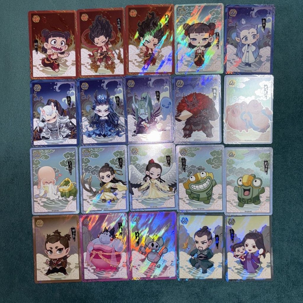 การ์ดสะสมภาพยนตร์ Nezha Doutian Bag ระเบิดที่สอง qr ครบชุด Nezha ระเบิดที่สอง QR One Set One Set