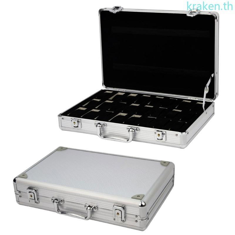 KRA 24-Slot สำหรับเก็บนาฬิกา กระเป๋าเดินทางแบบพกพา