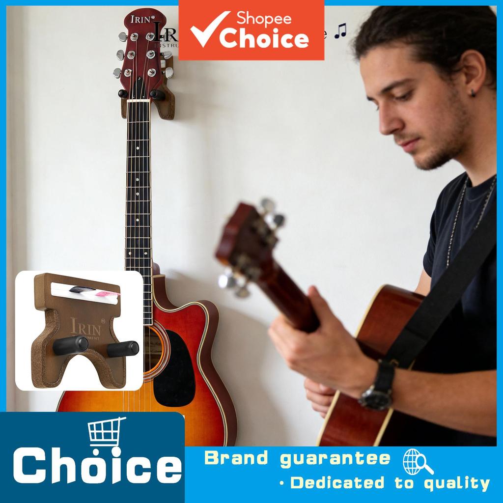 IRIN Guitar Pick Box Bracket 2-in-1, Oak All Wood Durable Bounce Accessories for Guitar/Ukule, Hot S