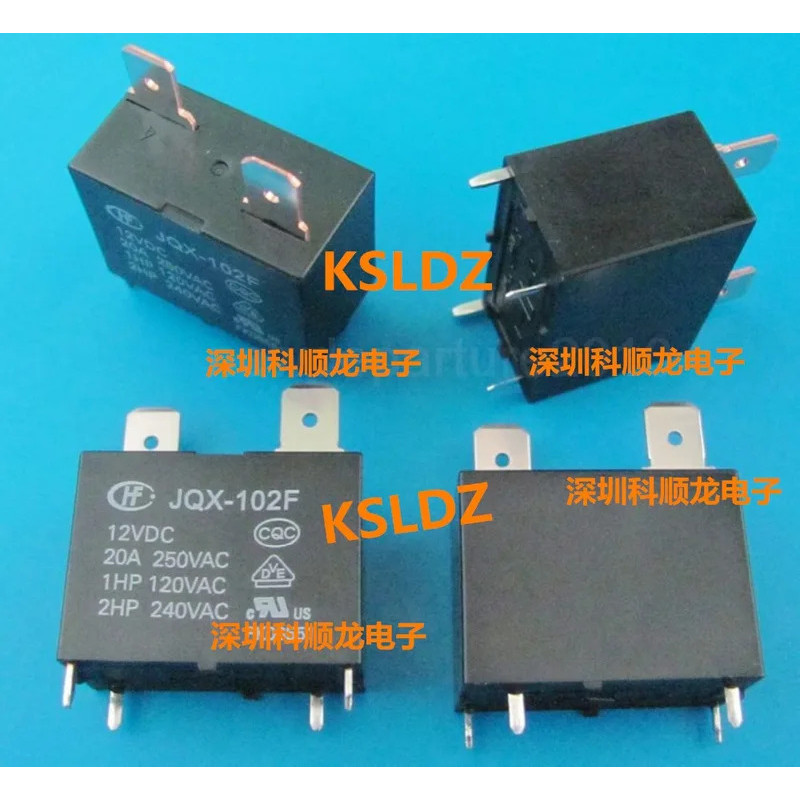 FreeShipping100% ใหม่Original JQX-102F HF102F JQX-102F-24VDC HF102F/24VDC 20A 250VAC 12VDC 24VDC Pow