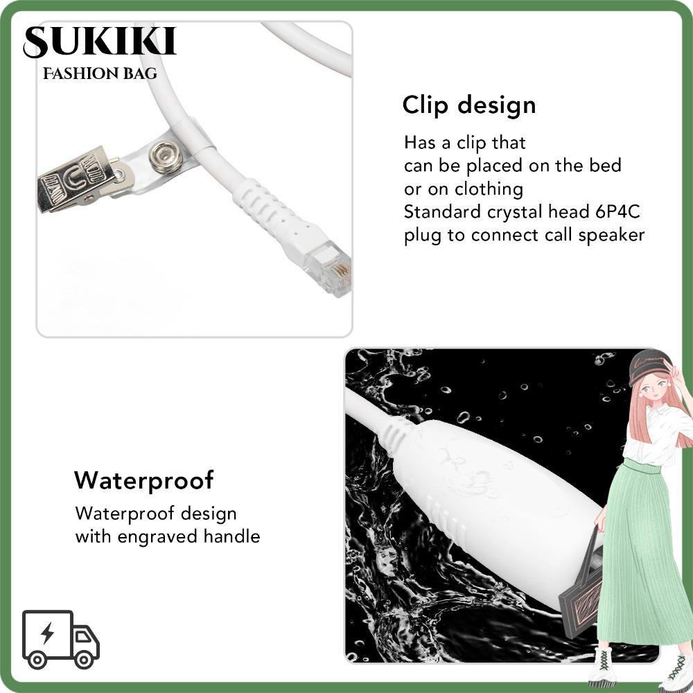 SUKIKI เปลี่ยนสายพยาบาล, หัวคริสตัล 6P4C ปลั๊กสายเรียกพยาบาล, Universal 9.8ft สายปุ่มกดสถานีพยาบาล