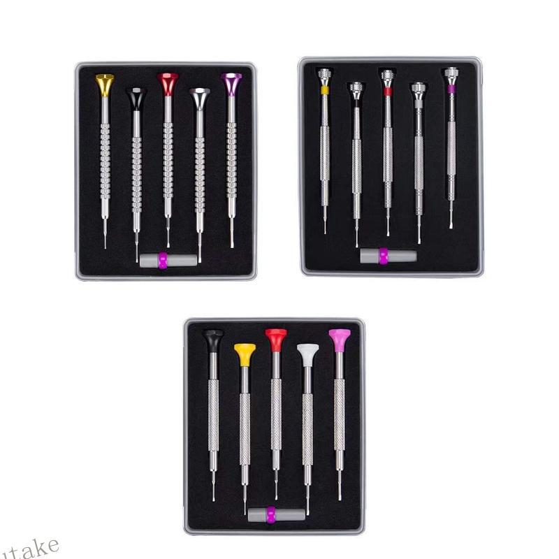 UKI Micro- Precision เครื่องประดับไขควงชุด 5 ชิ้นไขควง Felt สําหรับ Cross ไขควงเครื่องมือซ่อมรถยนต์สําหรับ Watche
