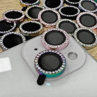 ฟิล์มป้องกันเลนส์กล้องขอบเพชร สำหรับ iPhone11 12 13 14 15 16 17 PRO MAX 11 12MINI 14 15 16 PLUS เคสไอโฟน17 เลนส์ป้องกัน