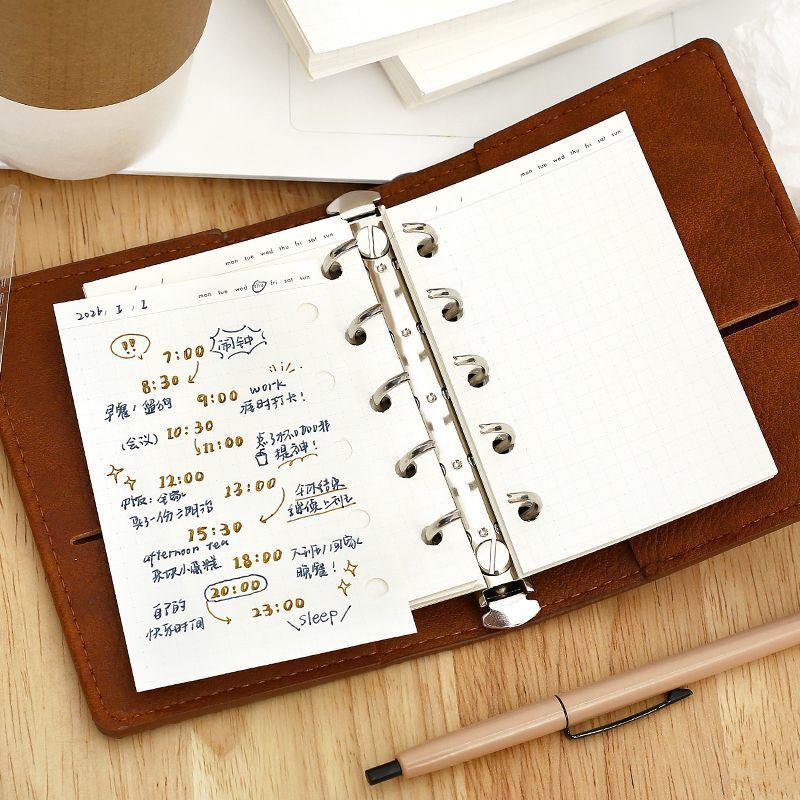 M5 A7 คู่มือใบหลวมแกนด้านใน < Basic Series > To-do Day Week Month Plan Efficiency Pocket