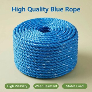 Blue Nylon Rope 30M/40M/50M/60M/70M/80M/90M（#24-#32)Tali Rope Heavy Duty High