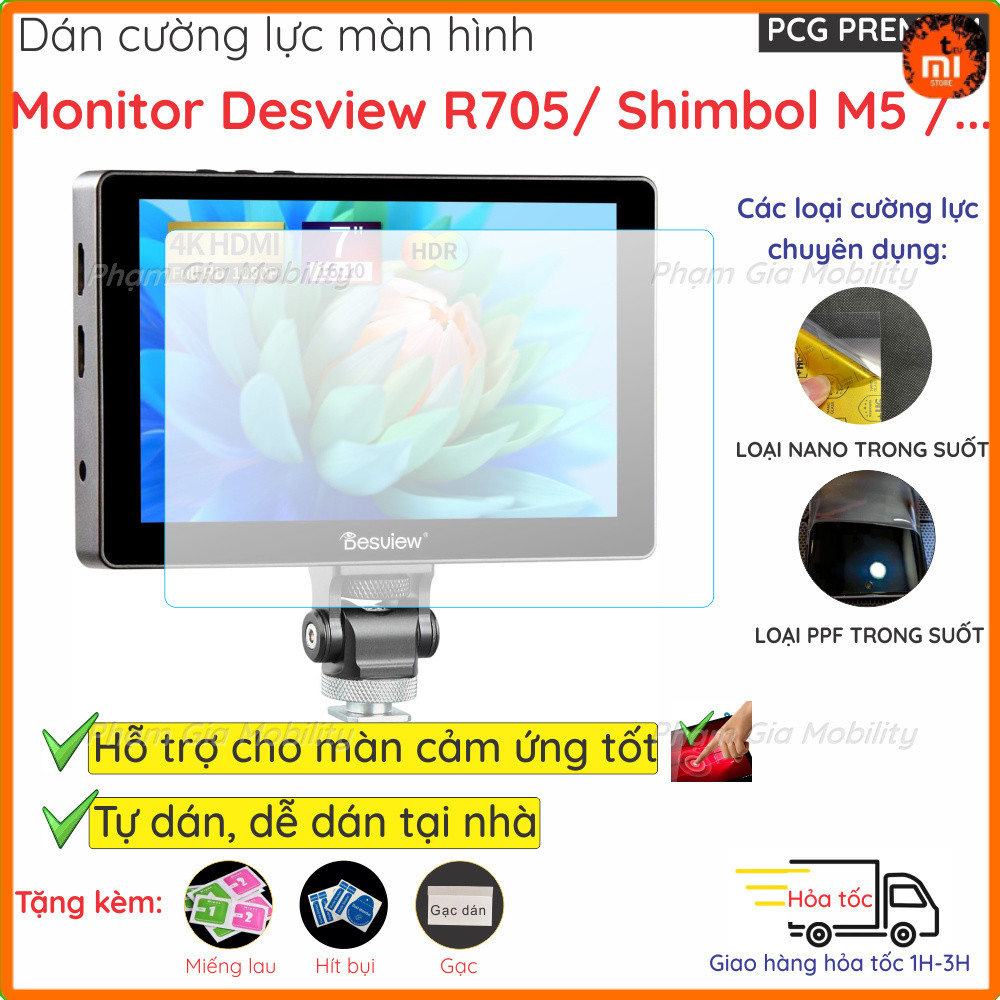 ฟิล์มกันรอยหน้าจอรองของ Monitor Desview R705 A7 A5 R5II Shimbol M5 5 7 นิ้ว Monitor Osee G7 Pro Nano