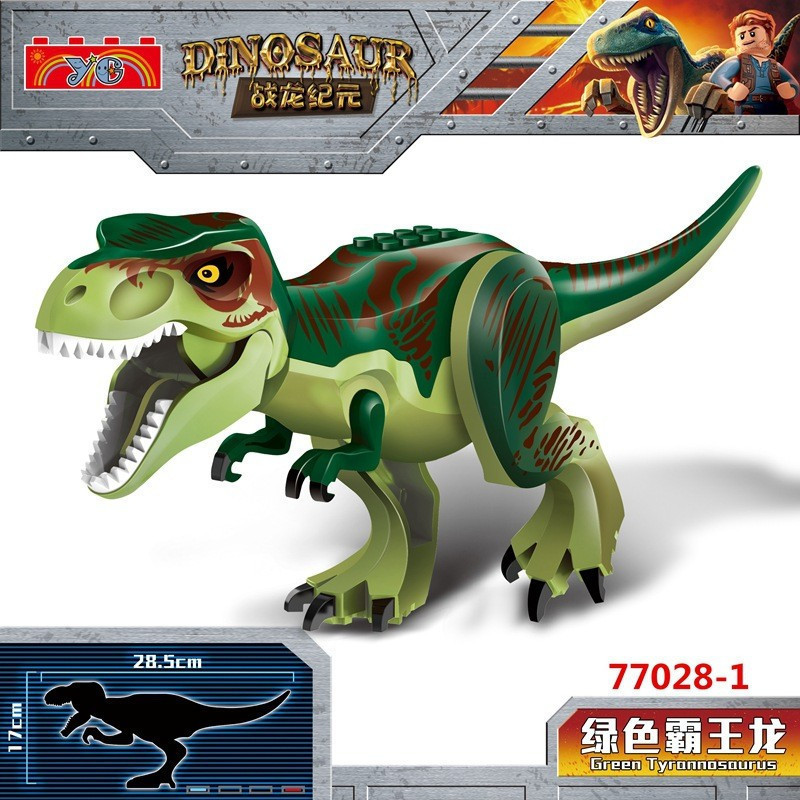 บล็อกตัวต่อไดโนเสาร์แบบเคลื่อนย้ายได้ | ไดโนเสาร์ Blok Bangunan Boleh Bergerak, Mainan Budak Lelaki, Set Koleki Dinosaur