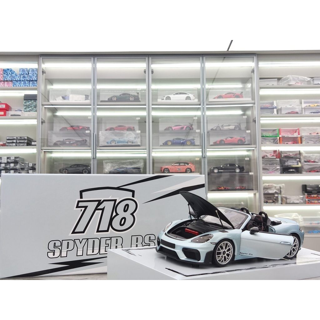 [คลังสินค้าพร้อม 1] MINICHAMPS 1/18 Porsche 718 SPYDER RS 2024 Glacier Silver ราคา 1480 113063133