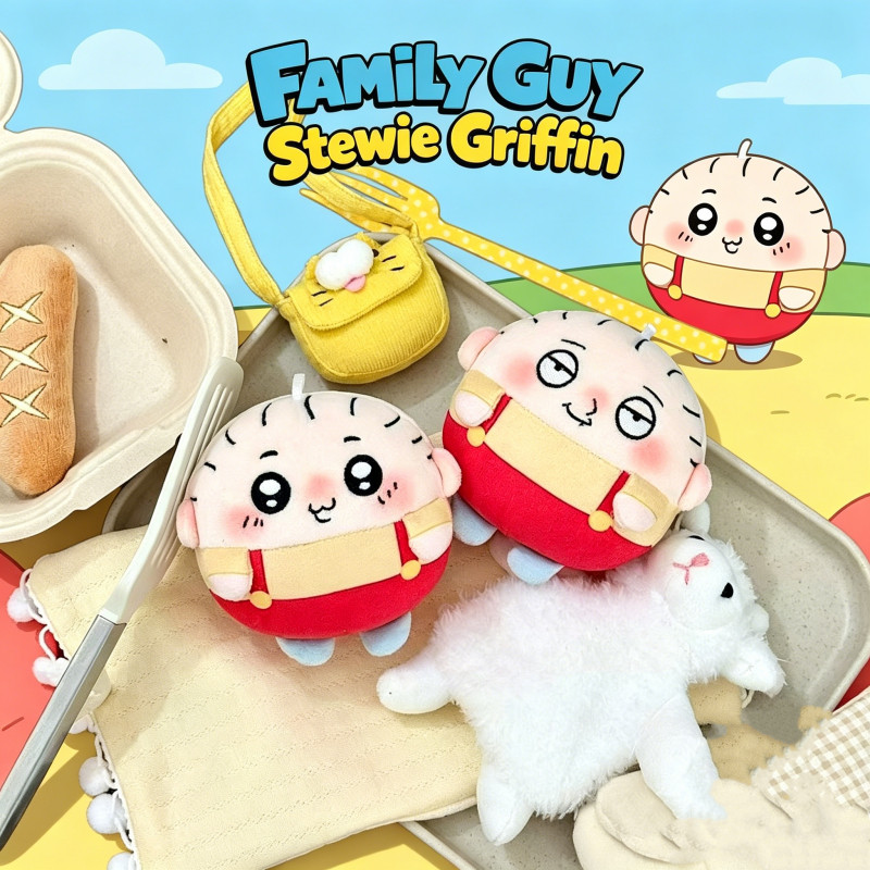 10 ซม.Family Guy Stewie Griffin พวงกุญแจตุ๊กตาน่ารักนุ่มดังโงะของเล่น