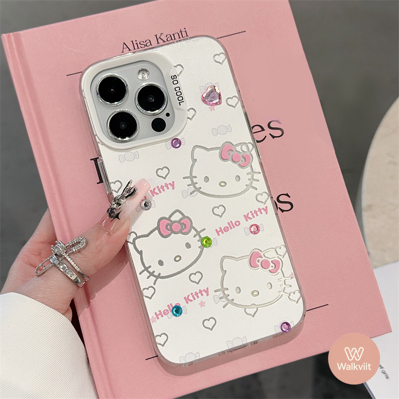 เคส OPPO A54 A57 A58 A60 A76 A52 A16 A17 A18 A3 A31 A35 A38 A3X A5i A6X A15 A3s ลาย Hello Kitty คริสตัลสวย น่ารัก อินส์ ราคา ถูกที่สุด ดีลบีเคเค แกลเลอรีภาพที่ 7