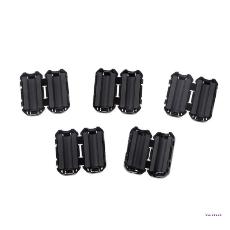 CON 5 ชิ้น 5 มิลลิเมตร Clip-On Ferrite แหวน Core Noise Suppressor EMI RFI คลิปสาย