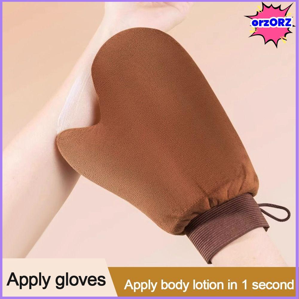 ORZORZ Lotion Applicator, ล้างทําความสะอาดได้สองด้าน Self Tanner Mitt, Creative Reusable Sunless ปลอ