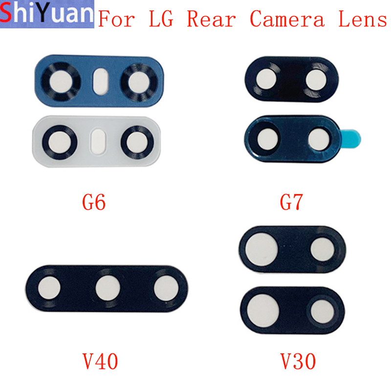 10 ชิ้นด้านหลังเลนส์กล้องด้านหลังสําหรับ LG กํามะหยี่ G900 G6 V30 G7 V40 V35 ThinQ กล้องแก้วเลนส์เปล