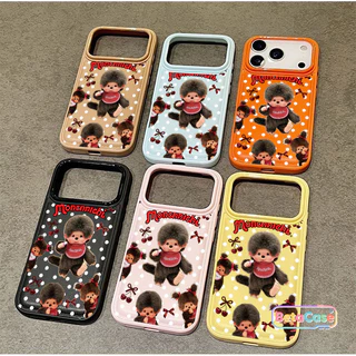 เคสมือถือลิงน่ารักขี้เล่นลายจุดสีขาวการ์ตูนมาใหม่ รองรับ iPhone 17/16/15/14/13/12/11 Pro Max/Plus