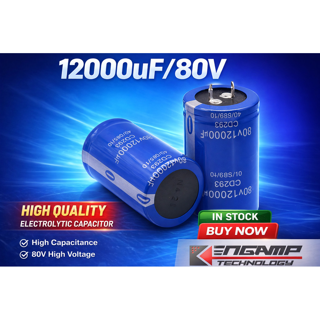 (1ตัว) [E-CAP] 12000uF/80V 85 C Noband 35x60mm P=10mm