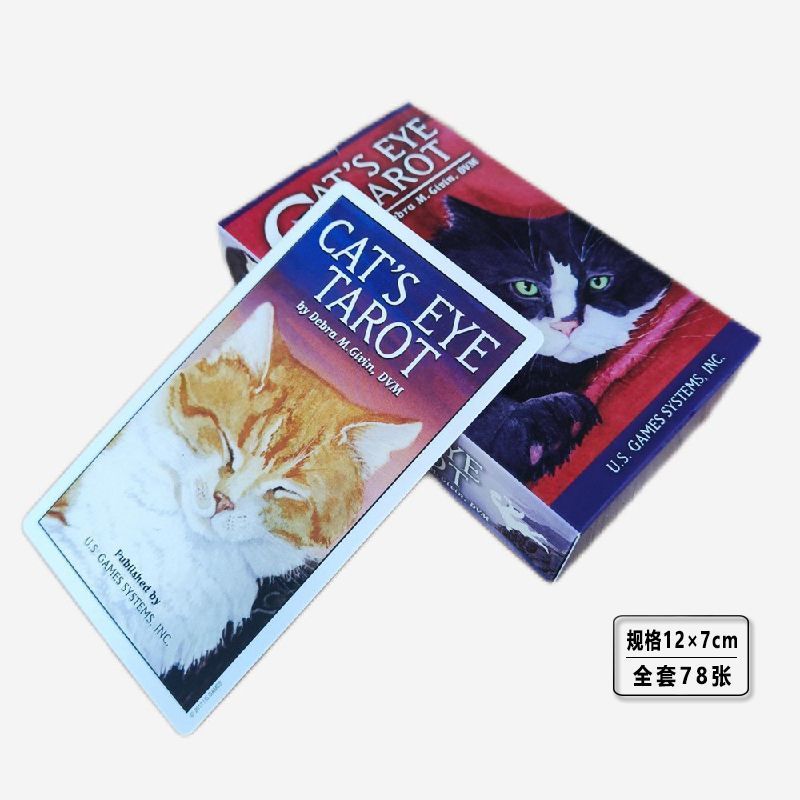 ภาษาอังกฤษของแท้ Cats Eye Tarot Cats Eye Tarot Cats Eye Tarot 12 * 7 ชุด 78 การ์ด Oracle o