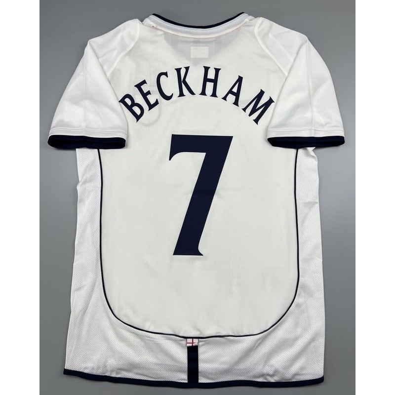 S-XXL 2002 เสื้อบอล Retro England Home - David Beckham No. 7 เจอร์ซีย์คลาสสิค (2002-03 ฤดูกาล)