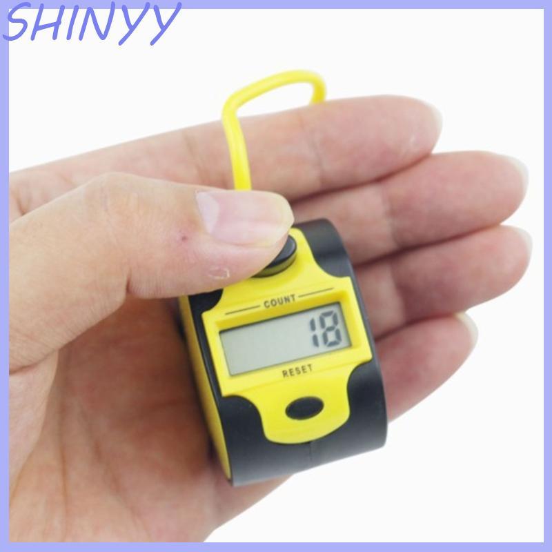 SHI Resettable Clickers อิเล็กทรอนิกส์ LCD Tally Counter Clickers นับเครื่องมือ 4 หลักมัลติฟังก์ชั่น