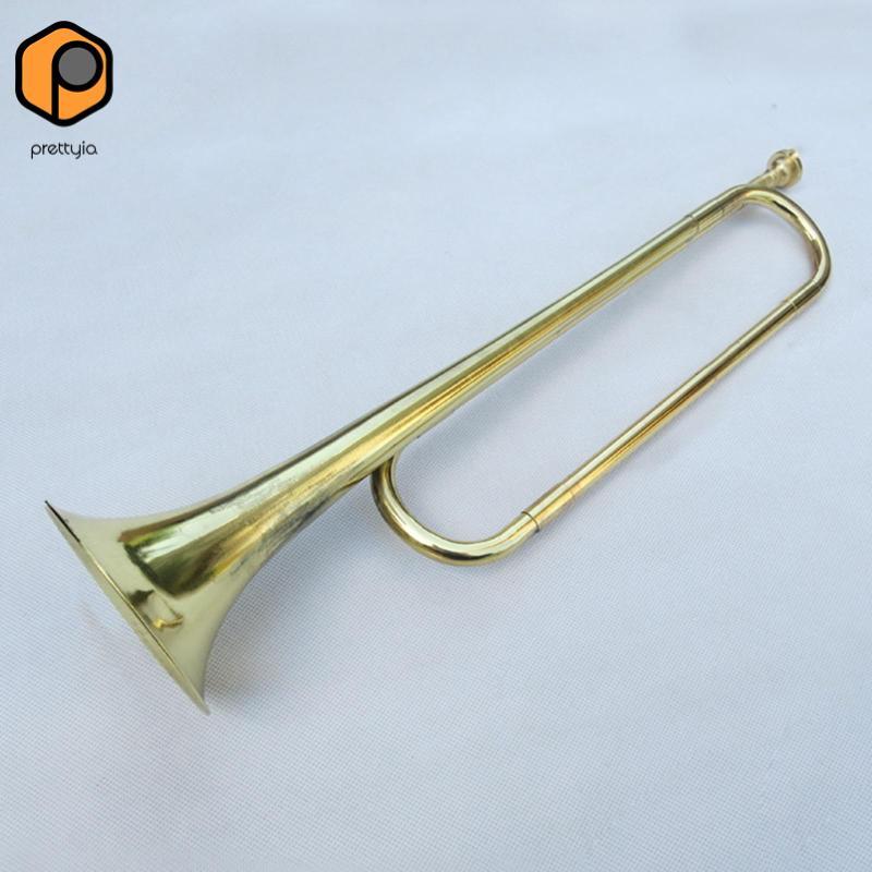 [สวย] C Flat Bugle ทองเหลือง Bugle เครื่องดนตรีคลาสสิกแบบพกพา Scouting ทรัมเป็ต Bugle สําหรับเริ่มต้