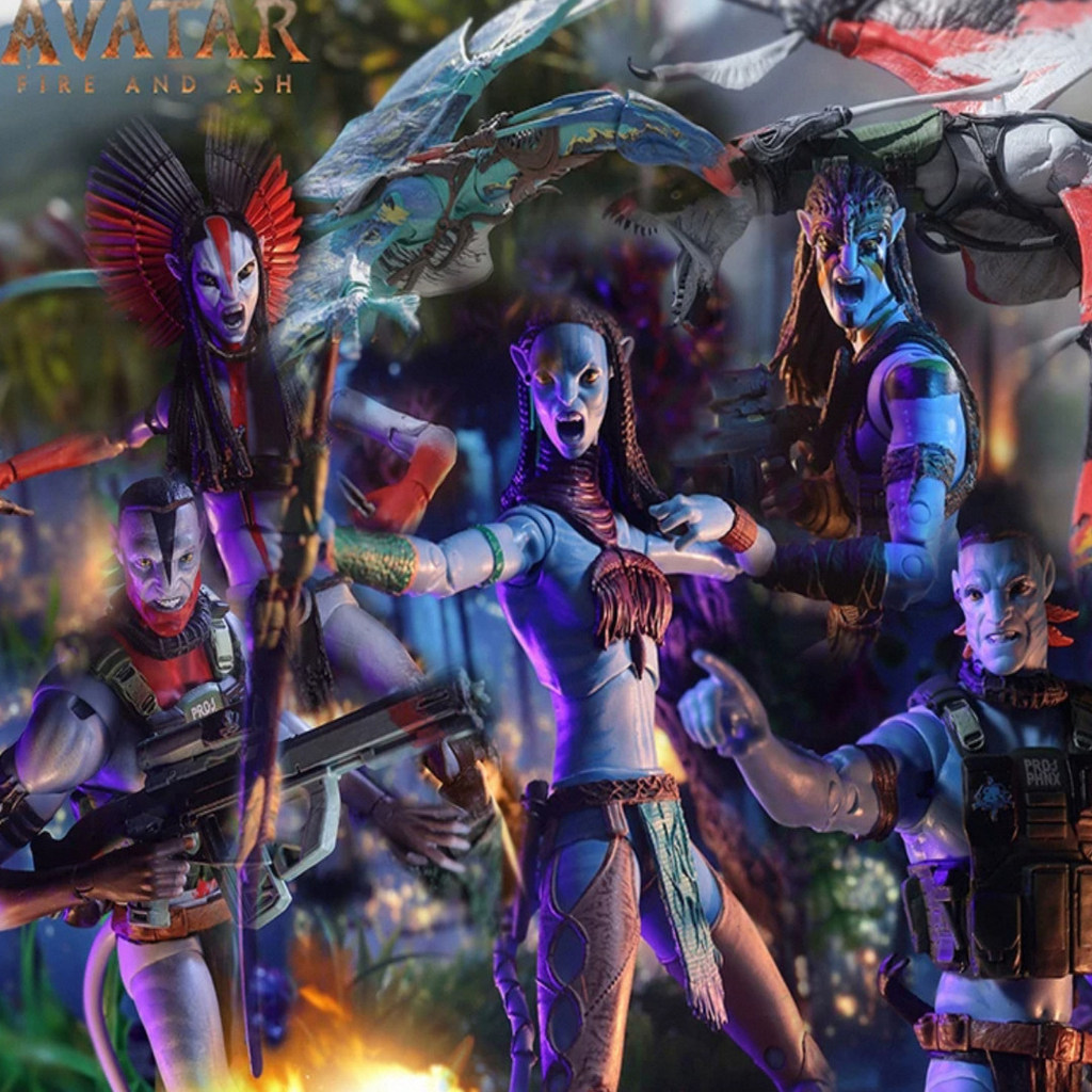 พร้อมส่ง McFarlane Avatar 3 Collonel Quaki Jack Grey Man Leader Flying Dragon Movable