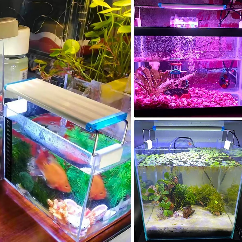 3สี ไฟตู้ปลา Led พืชน้ำ แสง  RGB ไฟตู้ปลาคุณภาพ โดดเด่นด้วยแสงสีน้ำเงินเรืองแสง กระตุ้นการเติบโตของพืชน้ำ - รูปที่ 7
