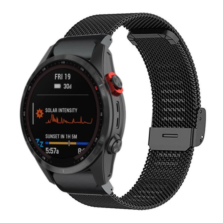 ขายร้อน xDfind Milanese Metal Buckle Watch Band สําหรับ Garmin Fenix 8/7X/6X/5X 26 มม./Garmin Fenix 