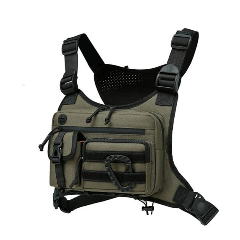 Outdoor Outing Motorcycle Rider Chest Bag Mens Military Fan Tactical Functional Vest Vest Vest Bag C