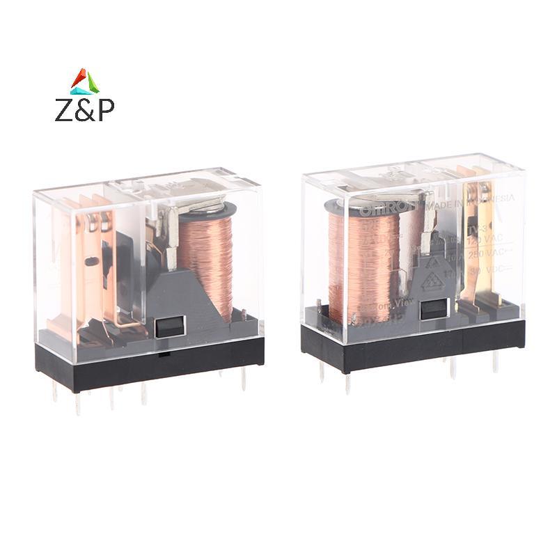 Z&P 1 ชิ้น G2R-1 G2R-1-E DC12V DC24V บัดกรีขั้ว 5/8Pin 10A 250VAC Miniature Low-Power Relay G2R 12VD